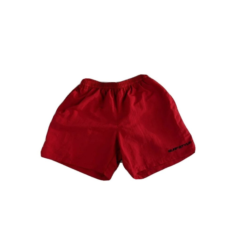 Vintage 90s Surf Style Swim Trunks Small Red